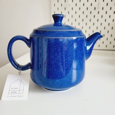 Scandi Home 1L Blue Reactive Glaze Ceramic Teapot with Stainless Steel Infuser