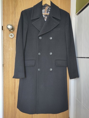William hunt wool coat black - william,
