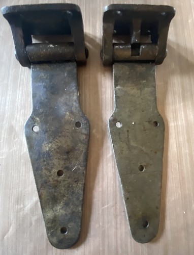 Two large heavy - heavy, hinges