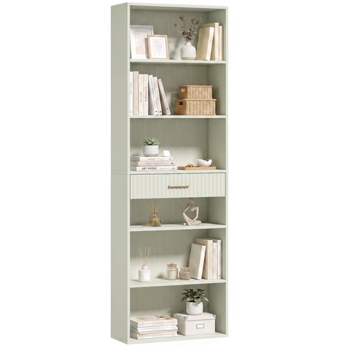 Homcom tall bookcase with - bookcase,