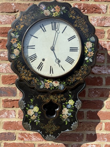 Antique victorian wall clock - victorian,