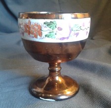 Antique Copper Lustre and Enamelled Goblet