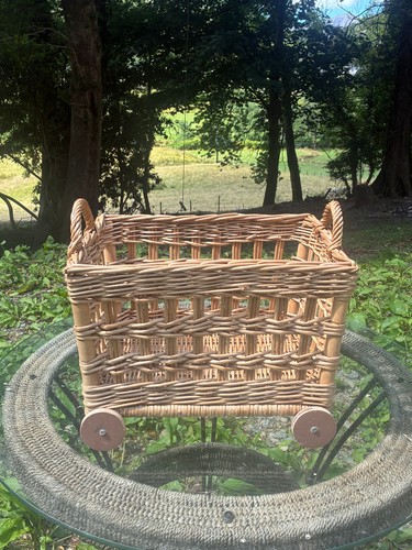 Large vintage wicker log - vintage,