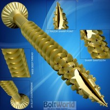 PREMIUM PERFORMANCE WOODSCREWS WOOD SCREWS COUNTERSUNK RAZOR SHARP CUTTER THREAD