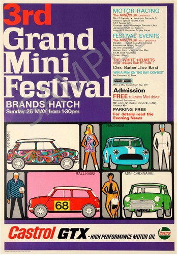 Vintage poster mini cooper - poster, car