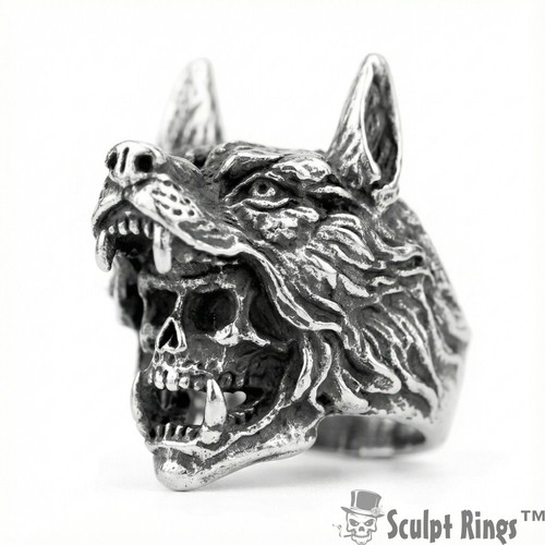 Sculpt rings wolf skull - sculpt,