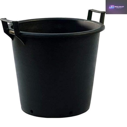 Elegant black plastic planters - plastic,