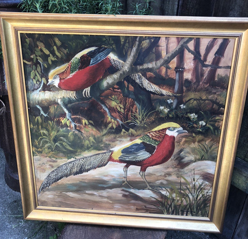 Oil painting vintage 1960s - painting,