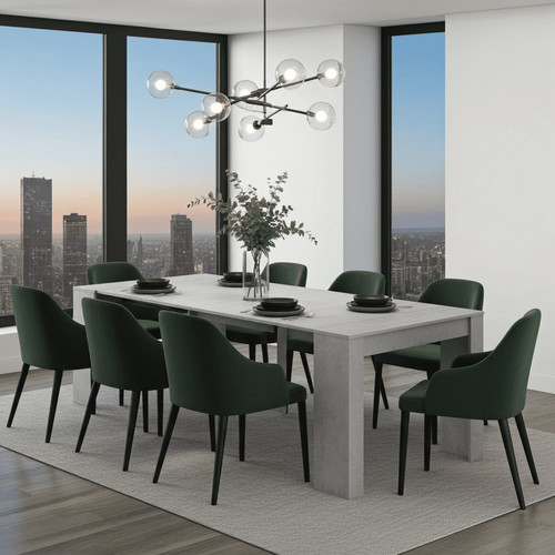 Large extending dining table - extending,