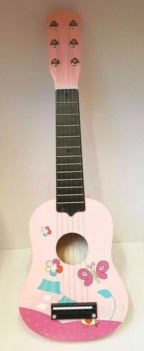 New guitar pink butterfly - pink, 21"