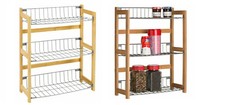 3 TIER BAMBOO METAL KITCHEN