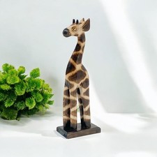 Wooden Giraffe Standing Single