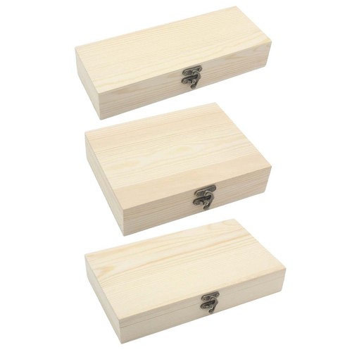 Unfinished wooden box - box, with