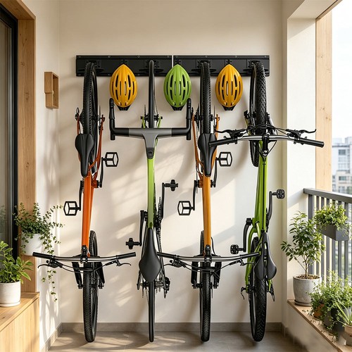 Wall mounted bike storage rack - mounted,