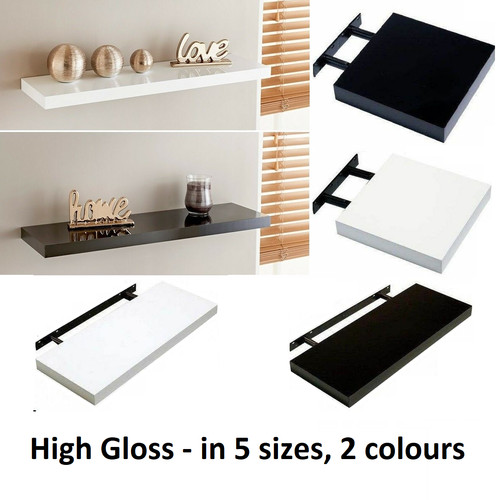 High gloss floating wall - floating, shelf