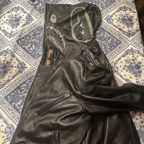 Bape sheepskin leather shark - bape,