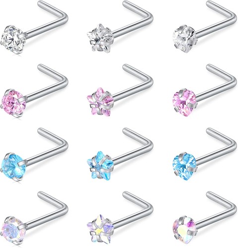 20g nose studs shape women - 20g, l