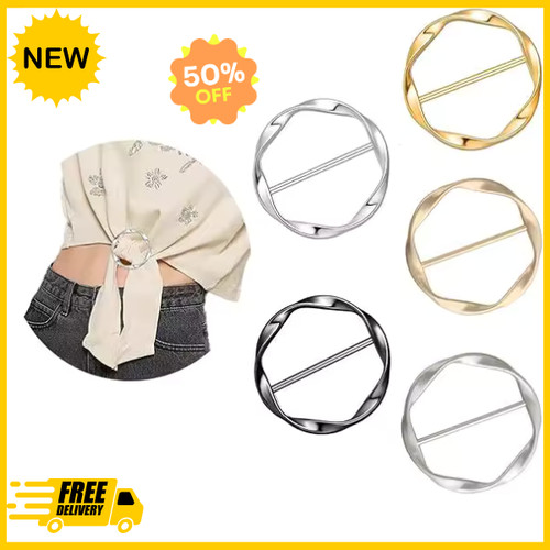 5pcs metal scarf ring clips - metal,