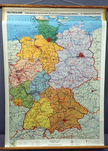 Germany vintage school map - vintage,