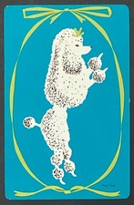 Poodle Dog by Keefe Vintage Single Swap Playing Card