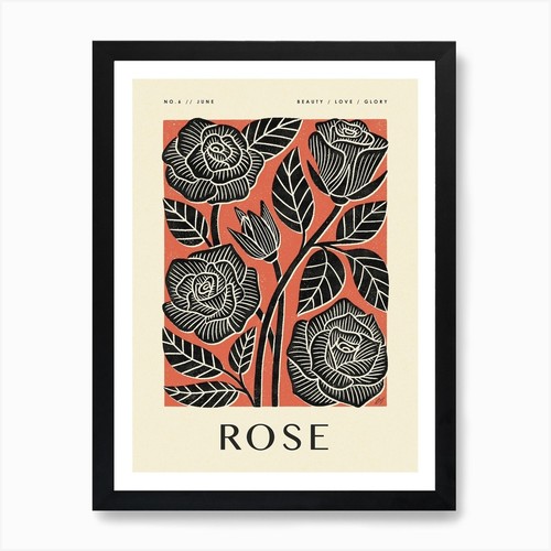 Rustic june birth flower rose - june,