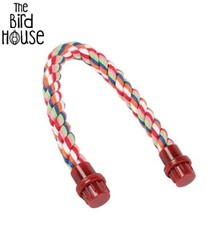 HAPPYPET BENDY LARGE COTTON ROPE PARROT CAGE PERCH AFRICAN GREY AMAZON MACAW 30"