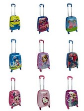 Kids Hardshell Luggage Charactors Suitcase Travel 4 Wheels Spinner Cabin Trolley