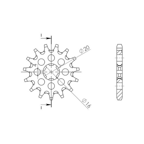 Sgr sprocket p428 d13 - sgr, ac