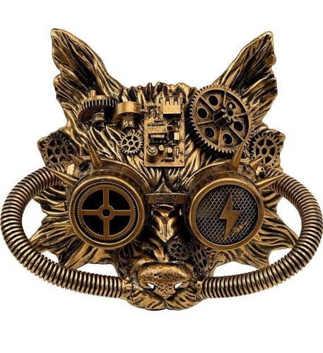 Halloween steampunk wolf mask - halloween,