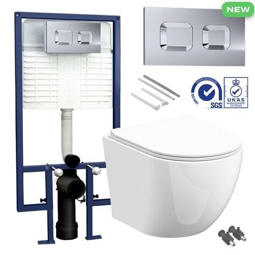 Rimless wall hung toilet pan - toilet, &