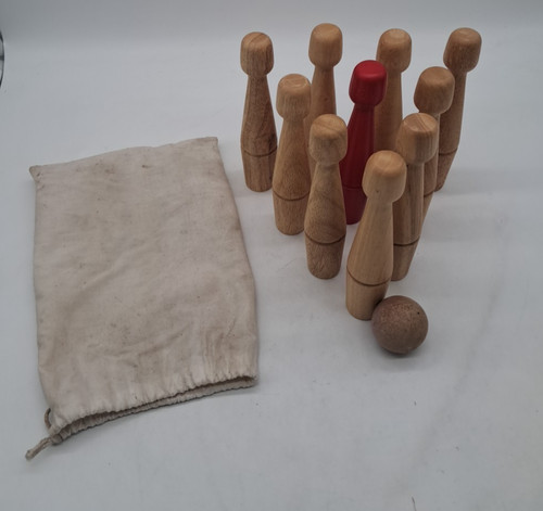 Ikea wooden skittles bag - wooden,