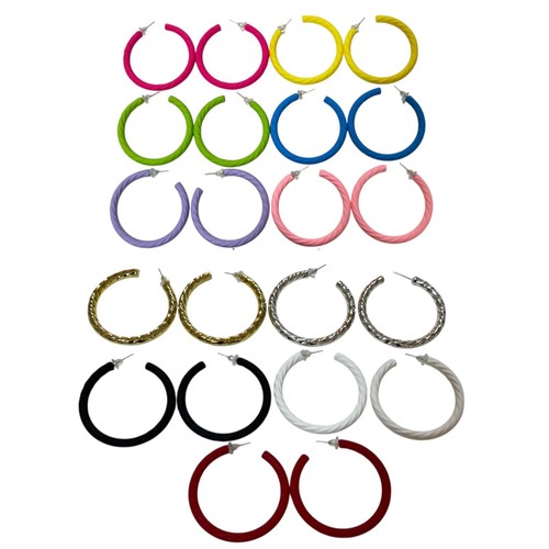 Hoop earrings matte s - earrings,