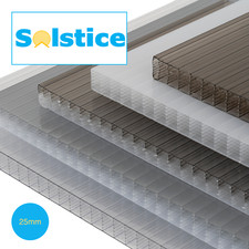 Solstice Multiwall Polycarbonate Roofing Sheets | 25mm | Multiple Colours