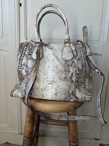 Guess snakeskin print bag - guess,