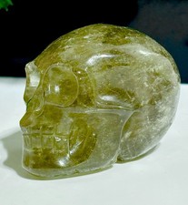 127g Citrine Smoky Quartz Crystal Skull Beautifully Carved Healing Gemstone
