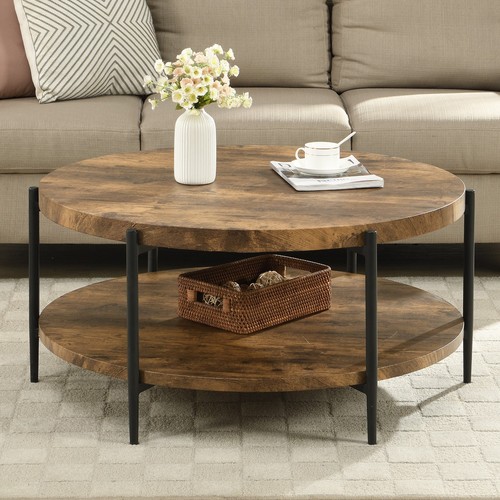 Industrial rustic round - round, coffee