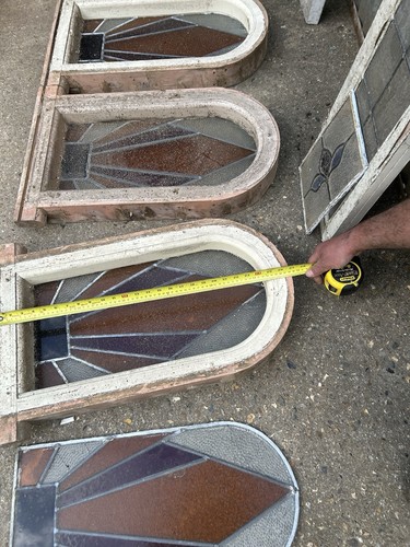 Vintage stain glass - glass, arch