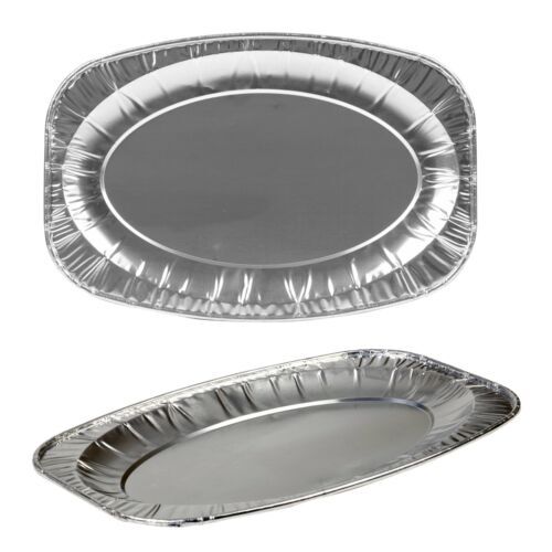 Oval aluminium serving food - aluminium,