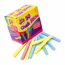 50 x COLOURED CHALK STICKS