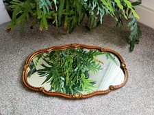 Vintage ASTONIA 1950s ornate wood gesso gold gilt overmantle hall Bedroom mirror