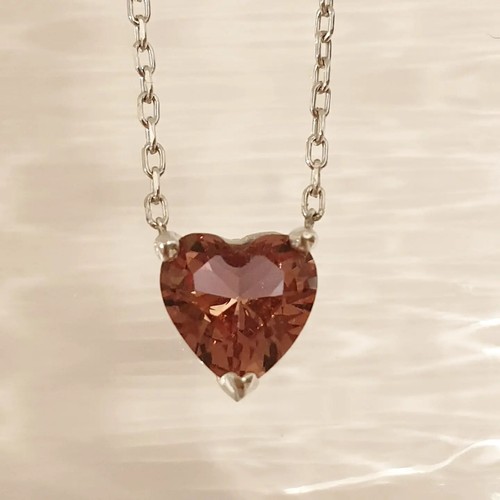 Heart necklace with natural - with,