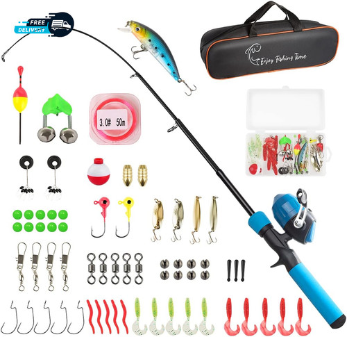 Kids fishing pole kit - fishing,