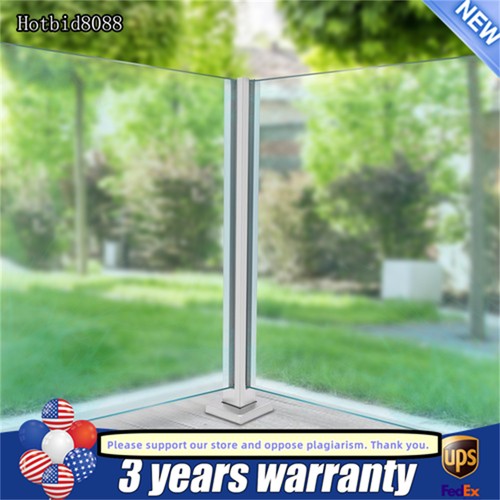 Glass railing corner post - glass,