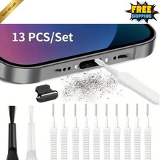 Cleaner Kit Mobile Phone Cleaning Kit Charging Port Dust Plug Cleaner Brush 13Pc