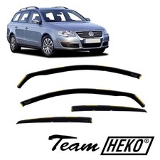 HEKO Wind Deflectors for VW Passat B6 B7 Estate 5-door 2005-2014 4-pc Tinted