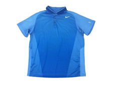 Nike RF Roger Federer 2013 US Open Tennis Polo Shirt Mens 2XL Blue Nadal Alcaraz