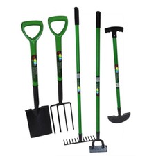 Gardening Tool Set Carbon Steel Heat Treated Rake Fork Hoe Spade Edging iron-U.K