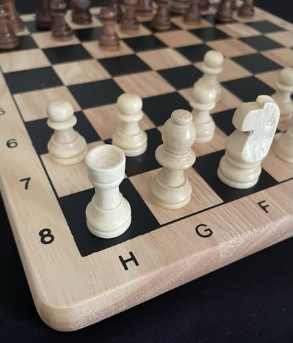 New wooden chess - new,