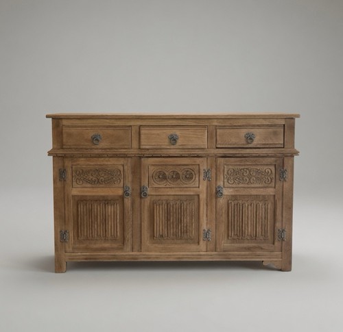 Old charm oak sideboard - old,
