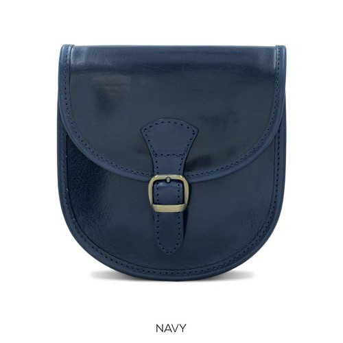 Leather saddle bag - leather,